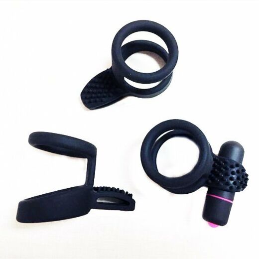 Dotted Vibrating Silicone Cock Ring2