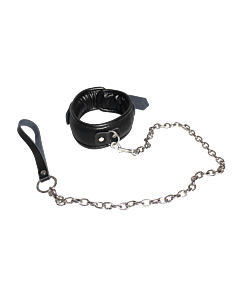 Collare in Pelle con Catena