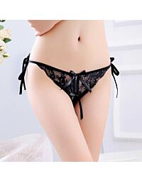 Black Sexy Crotchless Lingerie